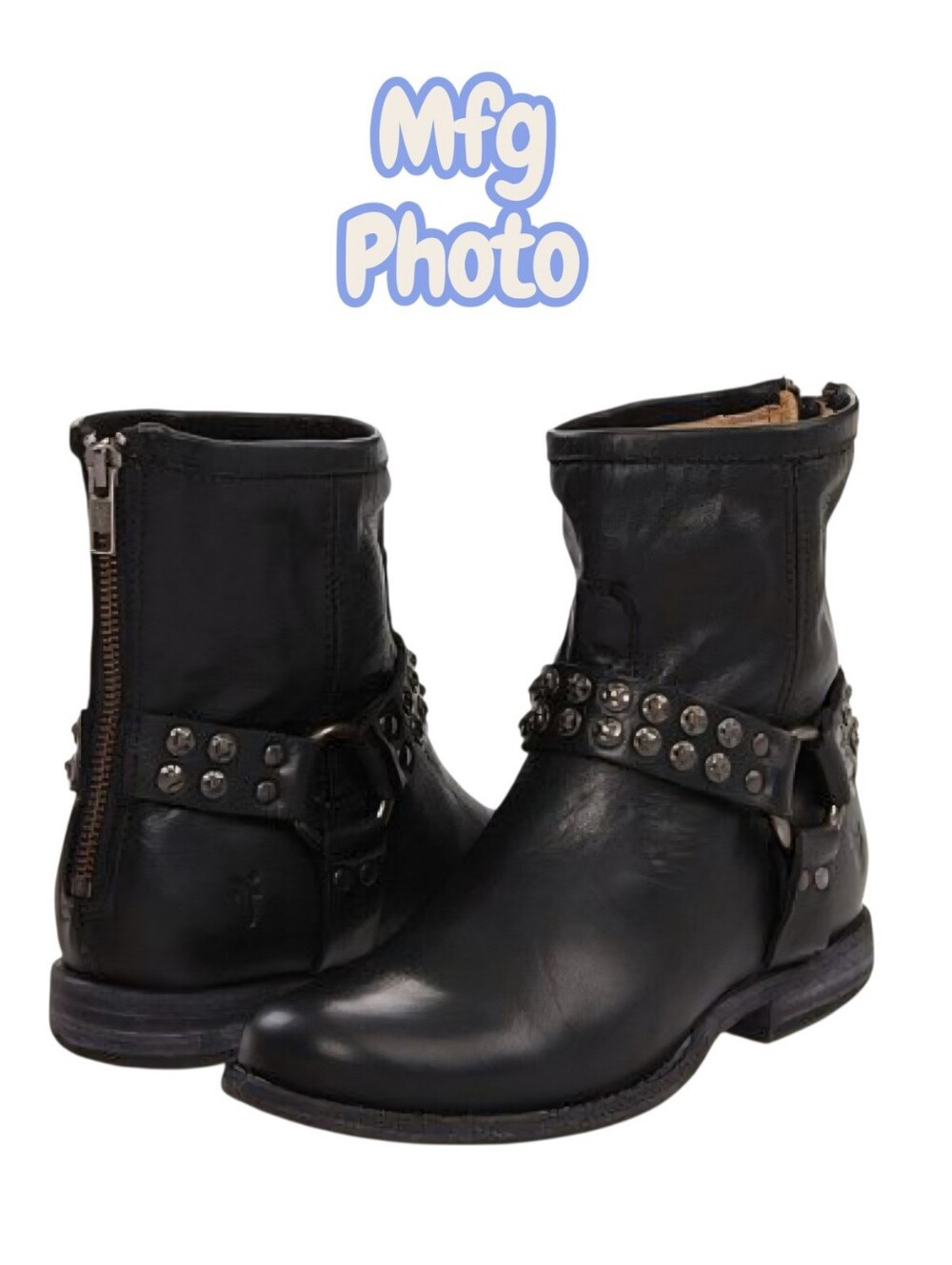 Frye Phillip Studded Harness Boots, Womens 7